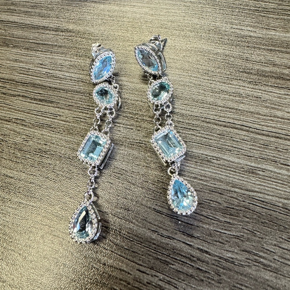 Sterling silver earrings with turquoise